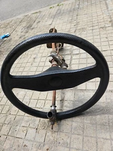 Wartburg 353 steering column with steering wheel, ignition lock and switch, IFA German Democratic Republic - Picture 1 of 6