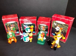 Vintage Hallmark Keepsake Ornament Lot (4) Winnie Pooh, Tigger, Piglet 1997-1999 - Picture 1 of 6
