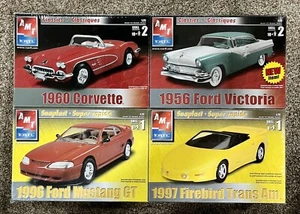 AMT 1:25 Model Kit Value Pack Sealed 60 Corvette 56 Victoria 96 Mustang 97 Trans - Picture 1 of 3