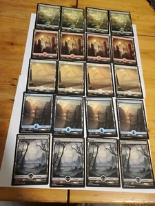 Amonkhet FULL ART COMPLETE PLAYSET × 20 lands MTG NM - LP - Picture 1 of 4