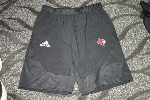 Louisville Cardinals Football team issued Black shorts  M Cover