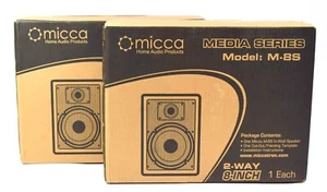 MICCA Media Series - Altavoces de pared M-8S * 2 vías 8 pulgadas (blanco) - Imagen 1 de 8