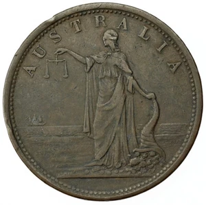 AUSTRALIA 1 Penny Token ND(1858) VF/XF 'Martin & Sach Adelaide, South Australia' - Picture 1 of 2