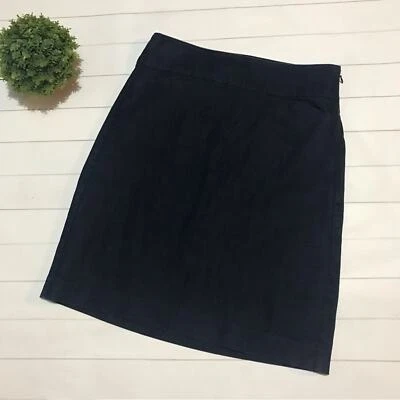 Falda lápiz larga modesta vaquera lavada oscura Talbots para mujer talla 4 pequeña Foto 1 de 4