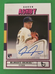 2022 Topps Brooklyn Collection AARON ASHBY RC AUTO 73/99 ROOKIE - Picture 1 of 2