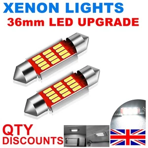 12 SMD LED 36MM 239 272 CANBUS WHITE NUMBER PLATE/INTERIOR LIGHT FESTOON BULBS - Picture 1 of 7