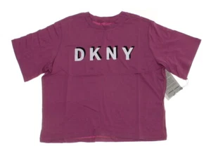 Camiseta deportiva de manga corta con logotipo de sombra para mujer DKNY - Orquídea - Talla S - Imagen 1 de 2