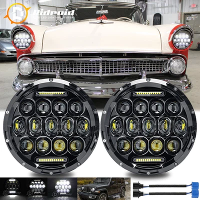 Faro proyector LED alto/bajo haz sellado DRL para Ford Fairlane Falcon 7" EE. UU. Foto 1 de 4