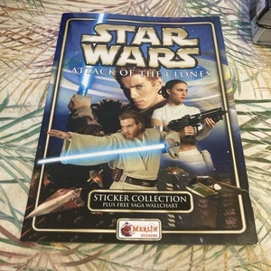 Sw Episode II Attack Of The Clones 2002 Sticker Album **100% COMPLETE** + poster - Picture 1 of 16