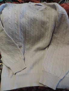 WOMENS CASHMERE SWEATER SIZE EXTRA LARGE LIGHT BLUE MURRAY'S TOGGERY SHOP - Picture 1 of 3