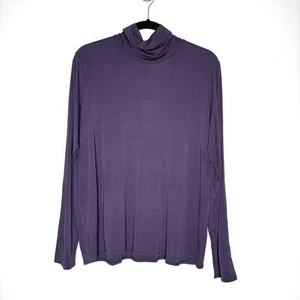 Neu mit Etikett Eileen Fisher Stretch Seide Jersey Scrunch Ausschnitt Langarm Bluse Größe XL - Bild 1 von 6