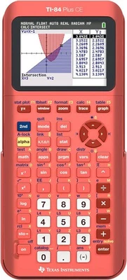 TI-84 Plus CE Color Graphing Calculator, Coral (Metallic) Metallic coral  - Image 1 of 4