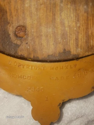 Vintage Homco Convex Mirror. Made In USA Great Shape No Chips  Or Cracks - Image 1 of 4