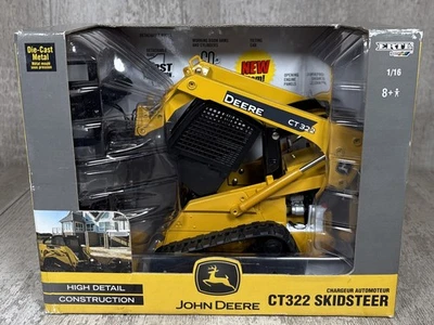 1/16 Ertl John Deere CT322 Skidsteer DieCast Metal W/ Attachments - Image 1 of 4