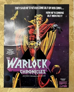 1993 MARVEL WARLOCK CHRONICLES PROMO POSTER (EX) STARLIN / GARNEY / WILLIAMS - Picture 1 of 2