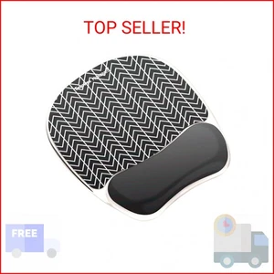 Fellowes Photo Gel Mouse Pad Wrist Rest with MICROBAN - Black Chevron (9549901) - Picture 1 of 2