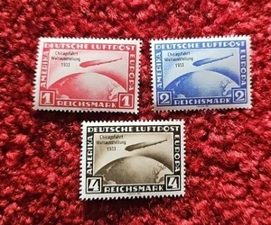"Chicagofahrt" Reproduktion Als Satz Deutsches Reich Zeppelin - Bild 1 von 3