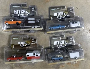Greenlight Hitch & Tow Series 1,2,4 Lot Of 4 Ford Bronco Chevy C10 Chevy Impala - Picture 1 of 9