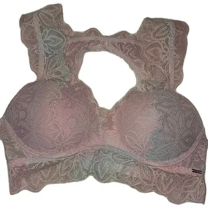 EUC Victoria’s Secret Pink Ombré Bügel Datum Push-up Spitzen Bralette Gr. M - Bild 1 von 6