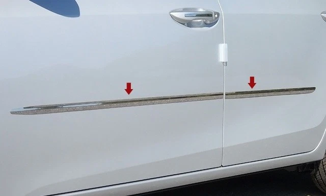 SE ADAPTA A TOYOTA COROLLA 2014-2019 ACERO INOXIDABLE CROMO CARROCERÍA MOLDURA LATERAL 4 PIEZAS Foto 1 de 1