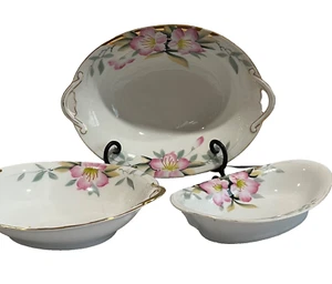 Vintage Noritake Azalea Oval Serving Bowl Set Of 3 10.5”,9.5,8.5 Hand Painted - Picture 1 of 18