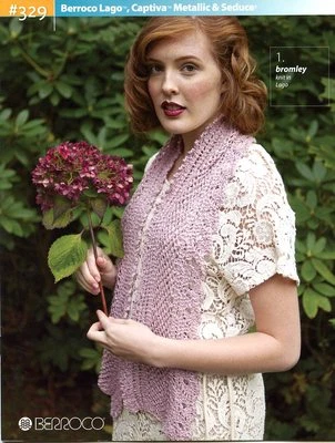 Berroco Knitting Pattern Book #329 Lago Captiva Metallic Seduce -6 designs Women - Image 1 of 4