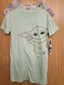 2 PACK Disney Girls Baby Yoda T Shirt Dress Set Grogu Mandalorian~Size 6/6X NEW - Bild 1 von 3