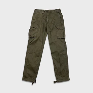 American Eagle Pants Mens 30x30 Green Flex Faded Taper Leg Trousers Cargo - Picture 1 of 11