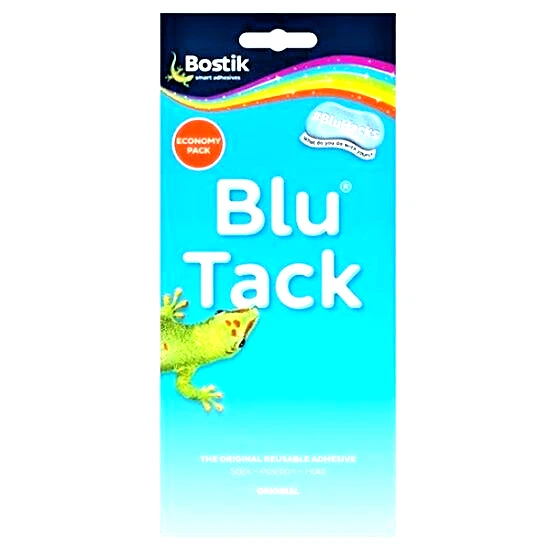 Bostik Blu Tack Original Blue Sticky Reusable Tac Economy Handy Size 60g