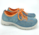 Dansko Elise Womens Grayish Blue Suede Leather w /Orange Sneakers Size 39 Shoes