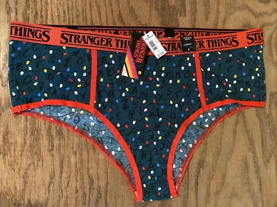 NWT Torrid Size 2 Stranger Things Mid Rise Cotton Cheeky Panty Christmas Lights - Image 1 of 4