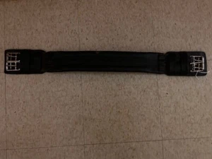 Schwarz DRESSURGURT Leder elastisch ROLLSCHNALLEN Enden 28" GC * - Bild 1 von 4