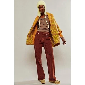 Free People Bright Optimistic Cardi In Citrus Tan Combo Size XS NWT - Picture 1 of 6