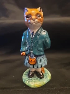 Figura de gato de cerámica de colección Loch Lomond MacKatt Clan Tenor Escocia 5,5" H x 2" W - Imagen 1 de 8