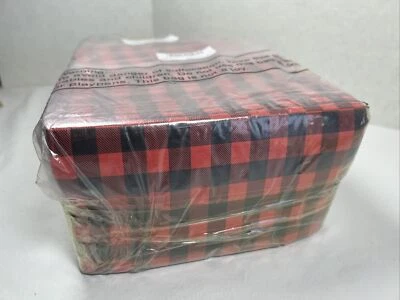 批量 300 矩形 一次性 圣诞节 感恩节 红色和黑色 格子 餐巾 — 第 1/4 张图片