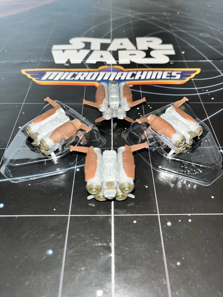 2015 Micro Machines Star Wars Lot X4 Jakku Quadjumper Space Ship Fleet Spacetug - Image 1 of 1