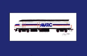 MARC MP36PH-3C #19 11"x17" Matted Print Andy Fletcher signed - Picture 1 of 1
