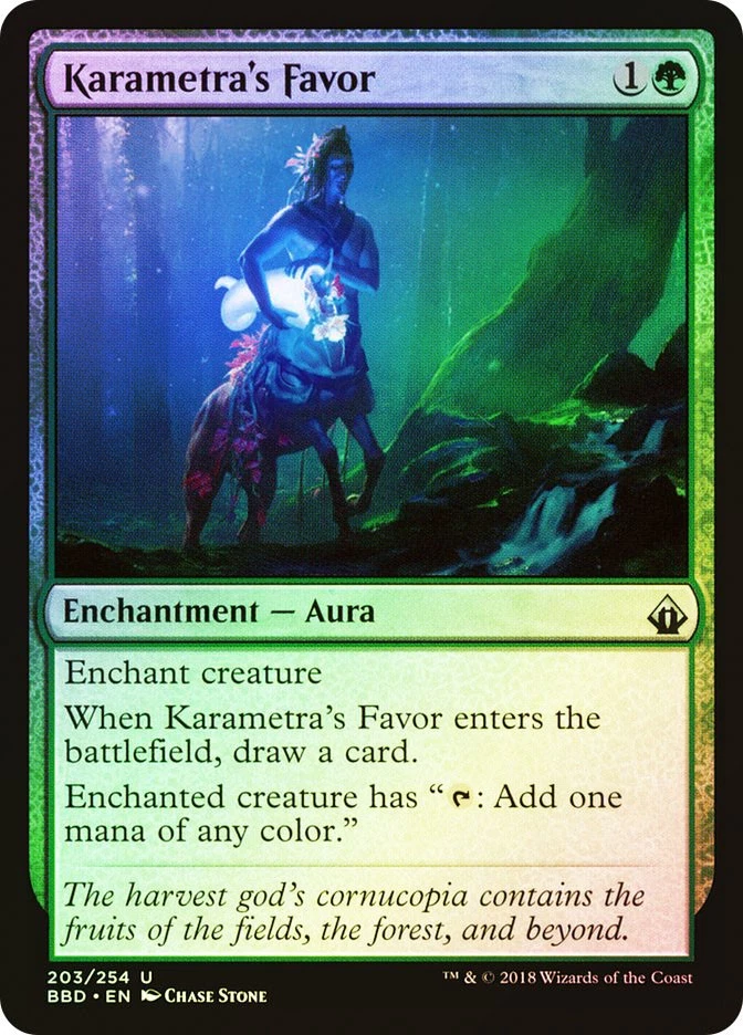 MTG FOIL Karametra's Favor  - Battlebond #203 - Image 1 of 1