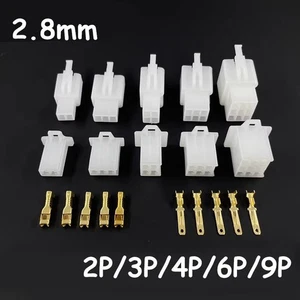 2.8mm 2/3/4/6/9 Pin Way Motorcycle Car Auto Connector Plug + Socket Kits - Picture 1 of 16