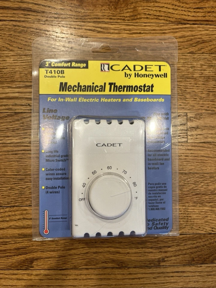 Cadet Mechanical Thermostat T410B (white) sealed NEW - Image 1 of 1
