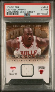 2007 Fleer MJ Missing Links Jersey Michael Jordan #MJ-4 PSA 6 - Picture 1 of 2
