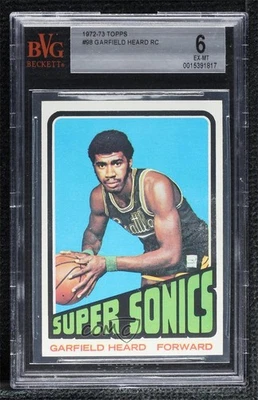1972-73 Topps Gar Heard #98 BVG 6 Rookie RC - Image 1 of 2