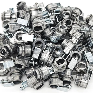 Lot 50 pcs 3/8 in Straight Saddle Connector Electrical Conduit Pipe Fitting - Picture 1 of 6
