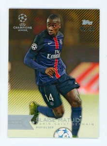 2015-16 Blaise Matuidi Topps Showcase UEFA Gold Foil PSG Soccer Card 41/50 - Picture 1 of 3
