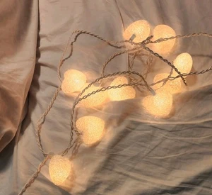 Heart Shaped White String Lights 4.9ft 10 Leds - Picture 1 of 6