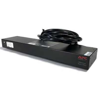 APC AP7801B Metered Rack PDU 1U 8-Outlet Power Distribution Unit w/ Rack Ears - Image 1 of 4
