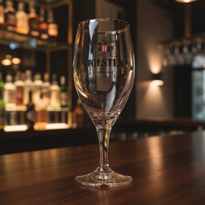 Holsten Bier Glas Pokal 0,3l Silberrand Gläser NEU