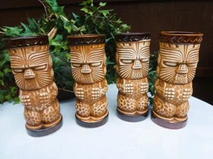 4 Vtg Trader Dicks Tiki Cups, Reno Nugget - Picture 1 of 4