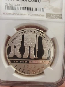 2010 W Disabled Veterans Commemorative $1 PF ULTRA CAMEO PetetheGreekad - Picture 1 of 5