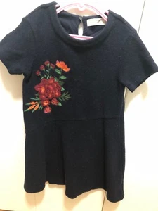 ZARA Soft Collection Girls Knit Dress Sz 7/8,128 cm Blue Red Orange - Picture 1 of 2